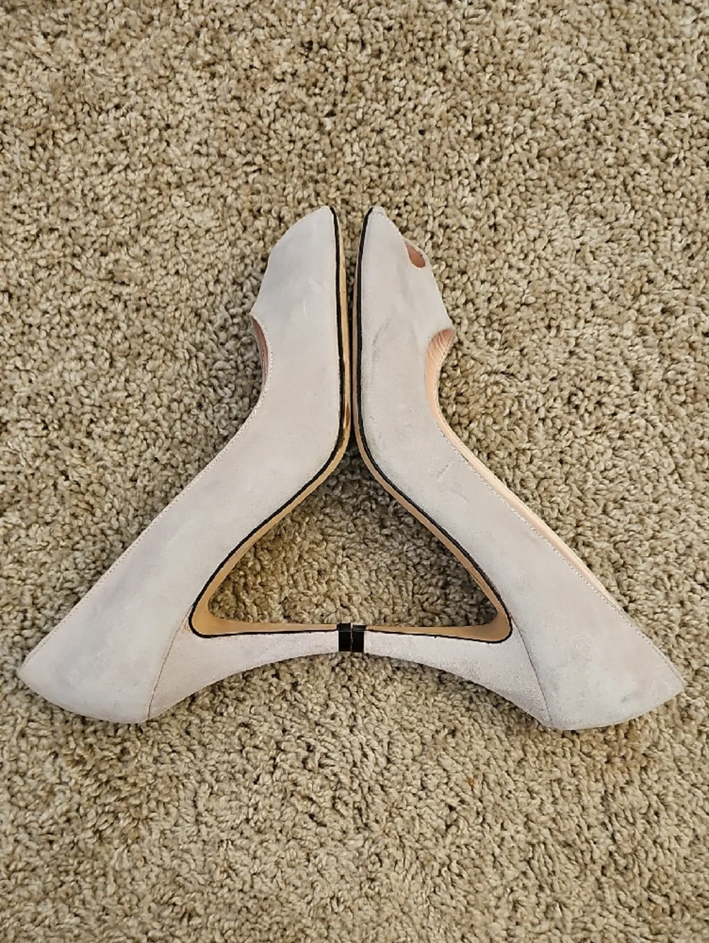 MICHAEL KORS Blush Pink Suede Peep-Toe Pumps Size 8